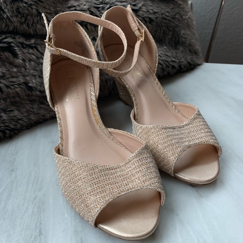 De Blossom Sparkly Wedges